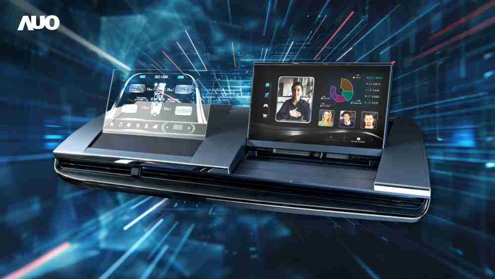 传奇国际Micro LED Display HMI解决方案打造透明Micro LED前座仪表，，，，呈现信息并保留驾驶视野开阔；亦为副驾驶座乘客打造收放自如的Micro LED屏幕，，在不影响显示质量的前提于显示区内建镜头，，，，让用户能与视讯对象直接眼神接触，，，提供绝佳的双向沟通体验